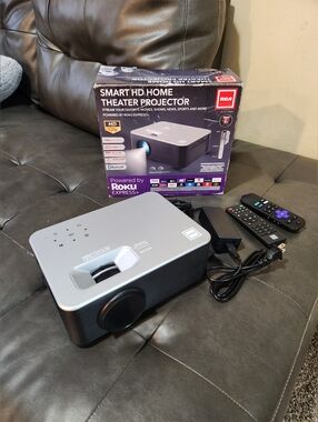 RCA/ Roku Smart HD Home Theater Projector - Silver & Black